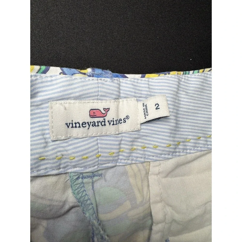 Vineyard Vines Toucan Tropical Island Bird Banana Print Shorts Vacation Size 2